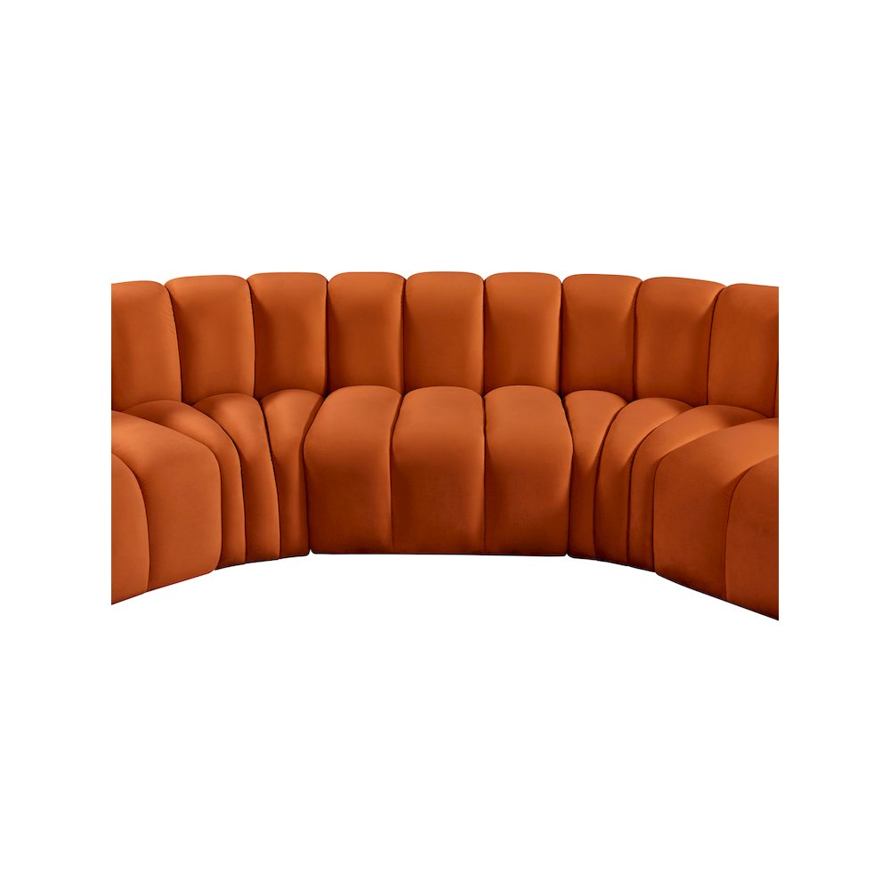 Arc Cognac Velvet Modular Sofa