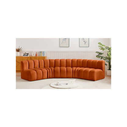 Arc Cognac Velvet Modular Sofa