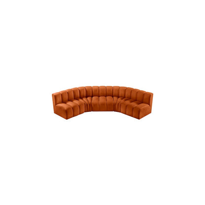Arc Cognac Velvet Modular Sofa