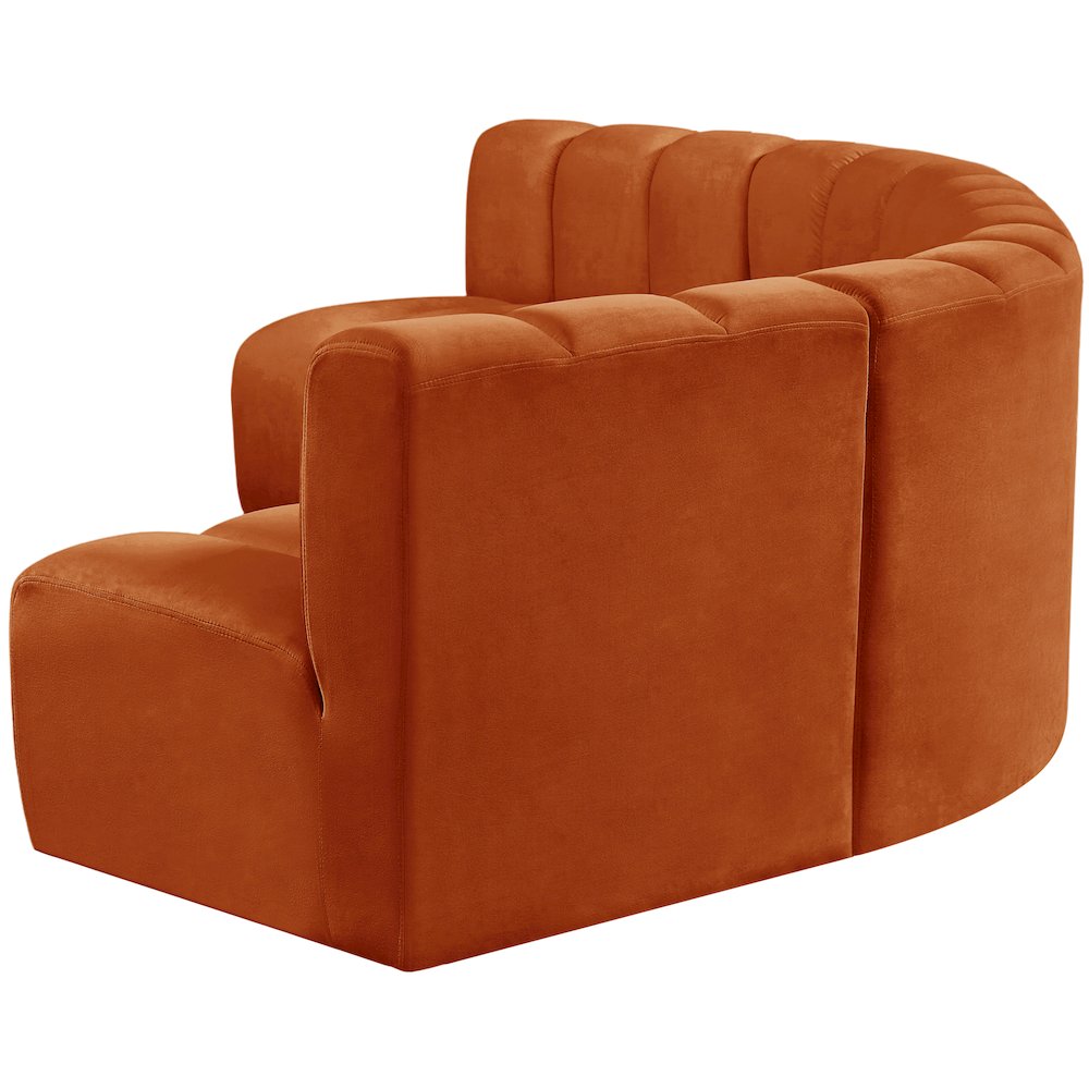 Arc Cognac Velvet Modular Sofa