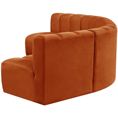 Arc Cognac Velvet Modular Sofa