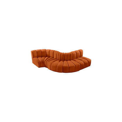 Arc Cognac Velvet Modular Sofa