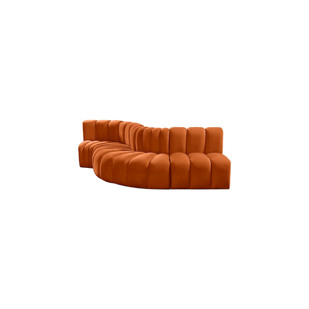 Arc Cognac Velvet Modular Sofa