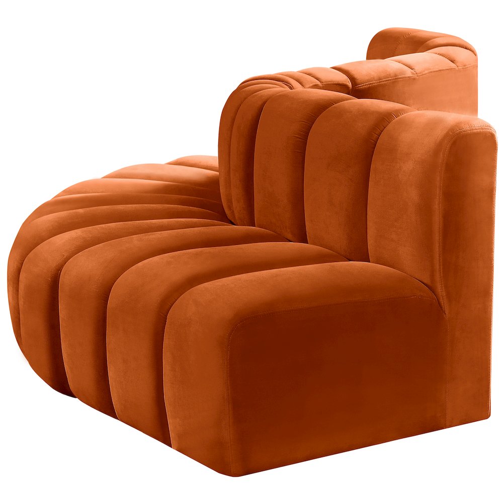 Arc Cognac Velvet Modular Sofa