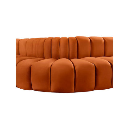 Arc Cognac Velvet Modular Sofa