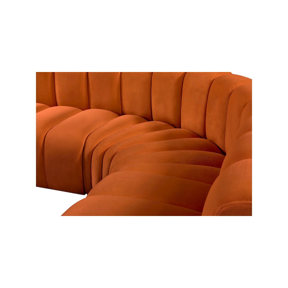 Arc Cognac Velvet Modular Sofa