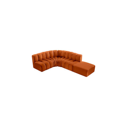Arc Cognac Velvet Modular Sofa