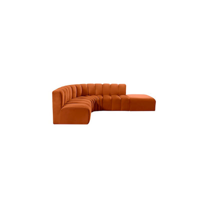 Arc Cognac Velvet Modular Sofa