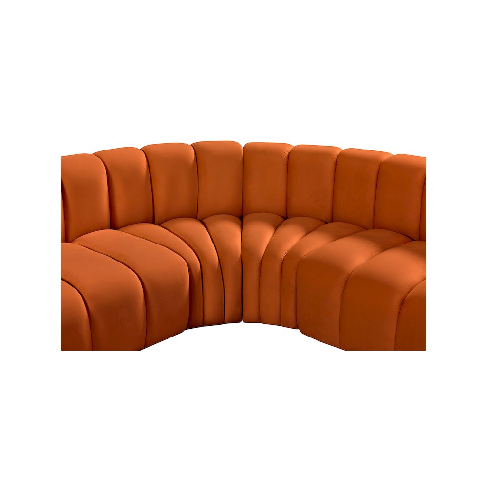 Arc Cognac Velvet Modular Sofa