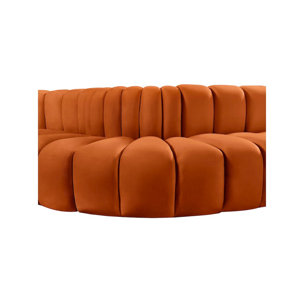 Arc Cognac Velvet Modular Sofa