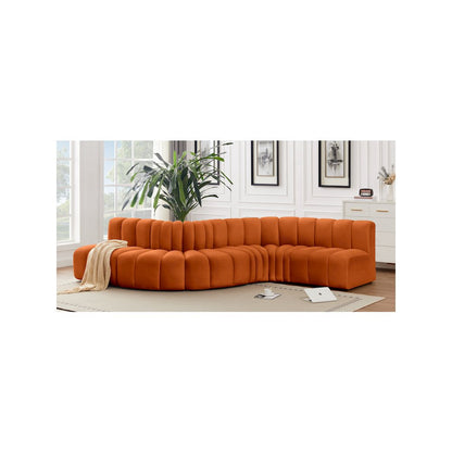 Arc Cognac Velvet Modular Sofa