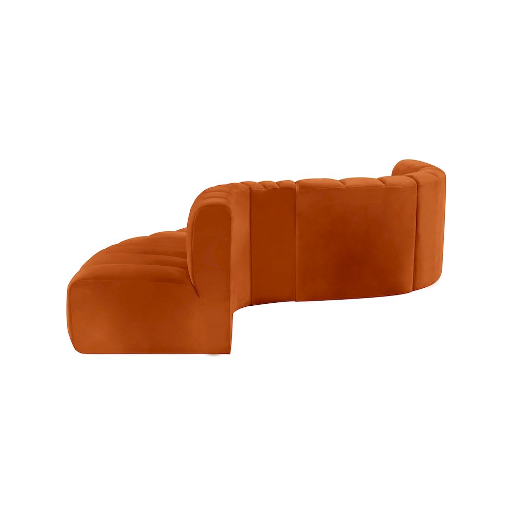 Arc Cognac Velvet Modular Sofa