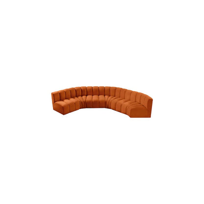 Arc Cognac Velvet Modular Sofa