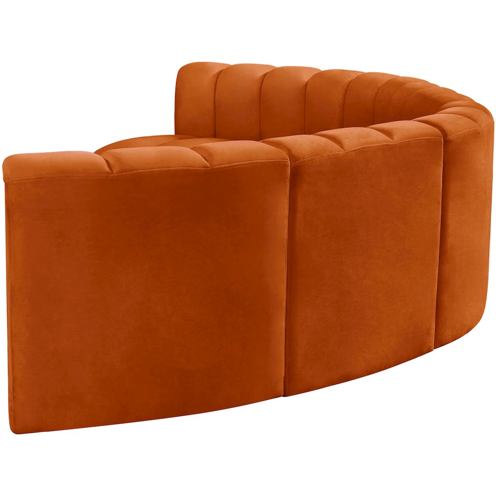 Arc Cognac Velvet Modular Sofa