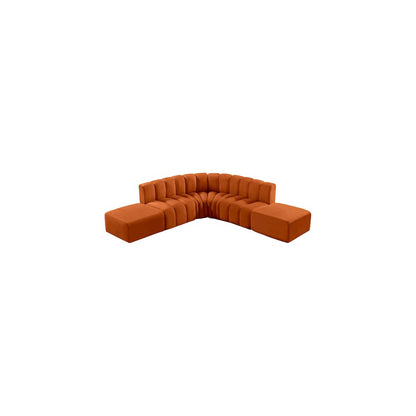 Arc Cognac Velvet Modular Sofa