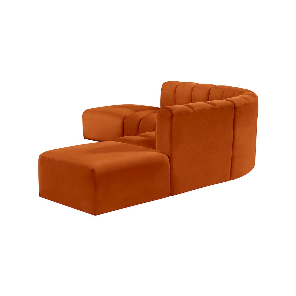 Arc Cognac Velvet Modular Sofa
