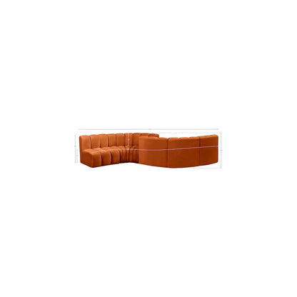 Arc Cognac Velvet Modular Sofa