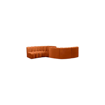 Arc Cognac Velvet Modular Sofa