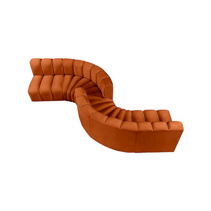Arc Cognac Velvet Modular Sofa