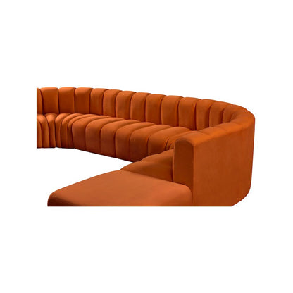 Arc Cognac Velvet Modular Sofa