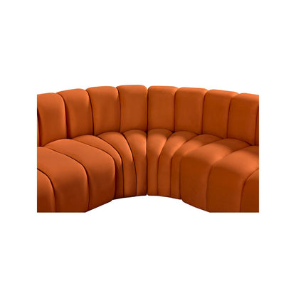 Arc Cognac Velvet Modular Sofa