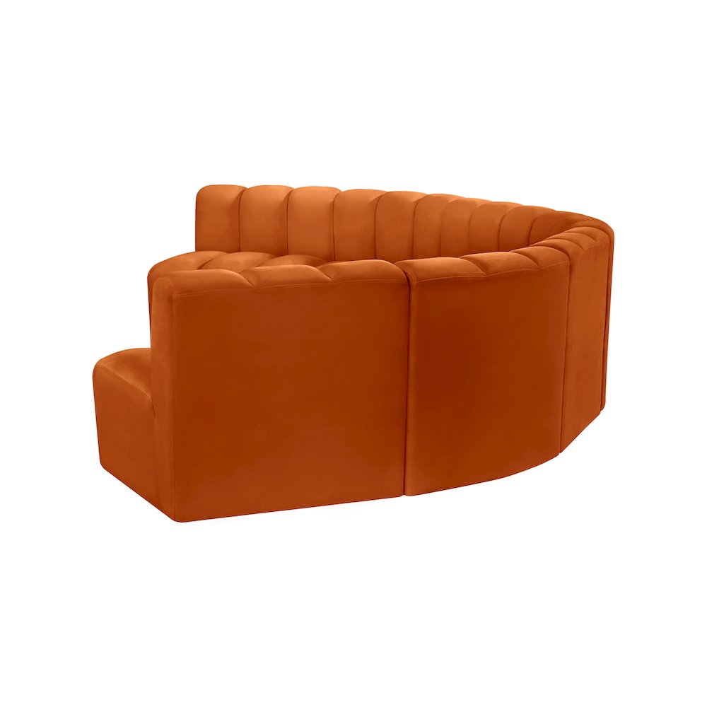 Arc Cognac Velvet Modular Sofa