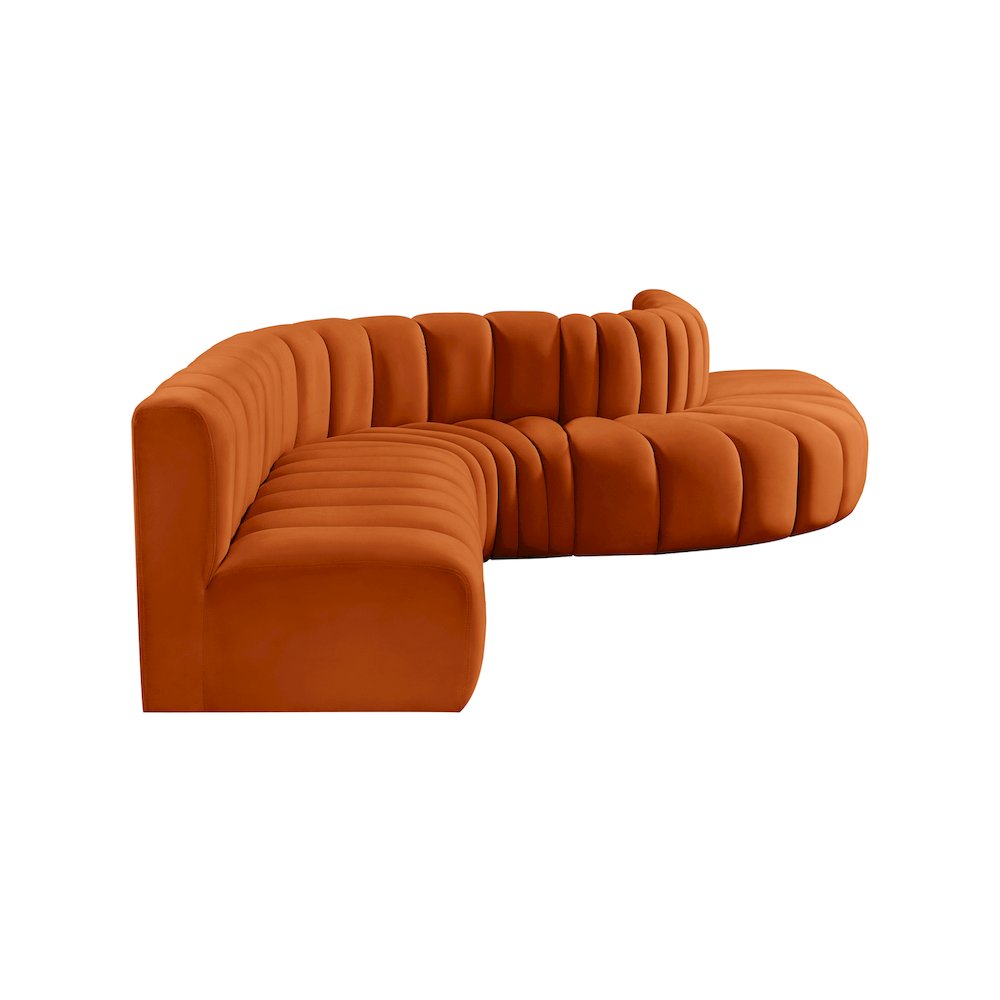 Arc Cognac Velvet Modular Sofa