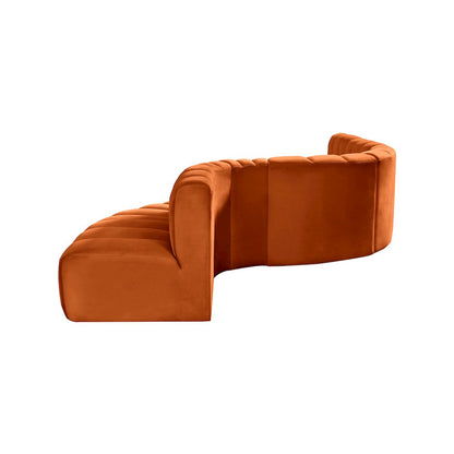 Arc Cognac Velvet Modular Sofa