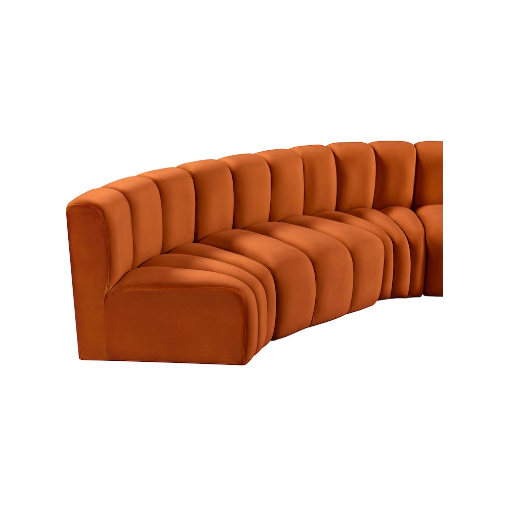 Arc Cognac Velvet Modular Sofa