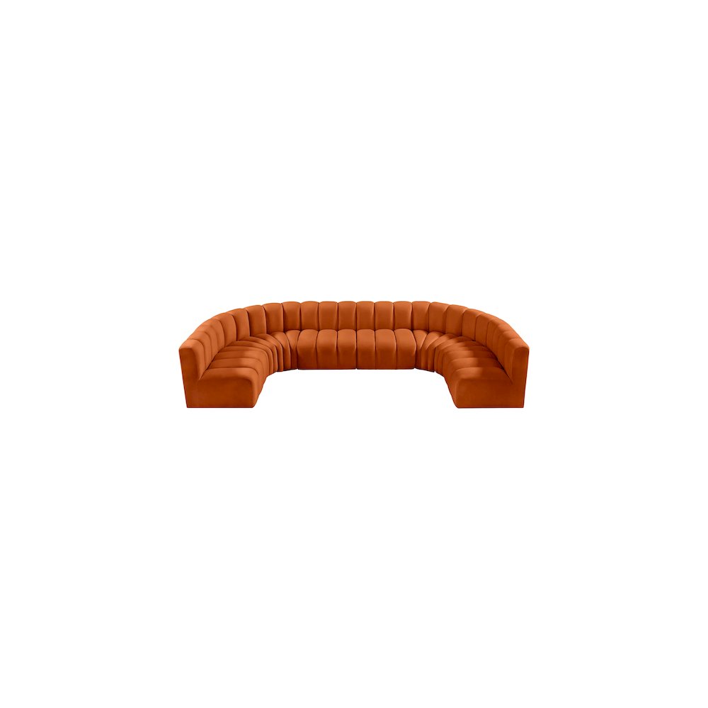 Arc Cognac Velvet Modular Sofa