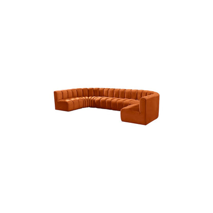 Arc Cognac Velvet Modular Sofa