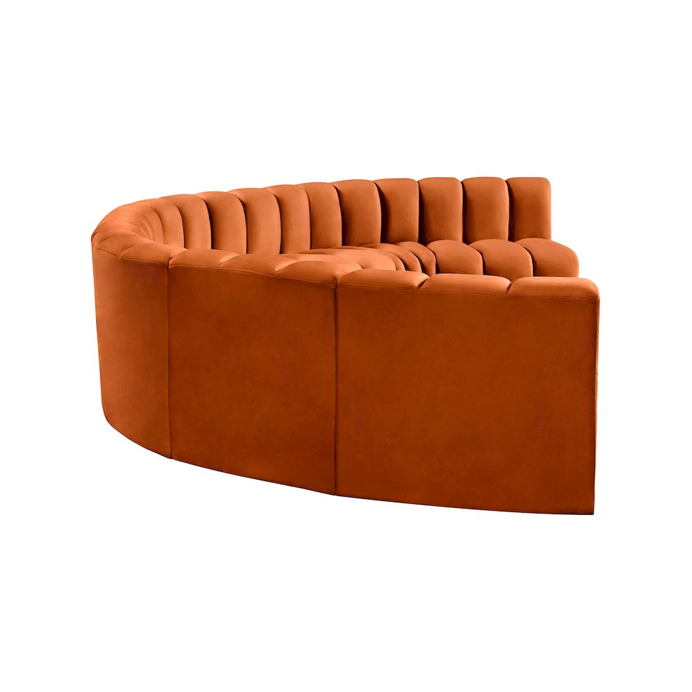 Arc Cognac Velvet Modular Sofa
