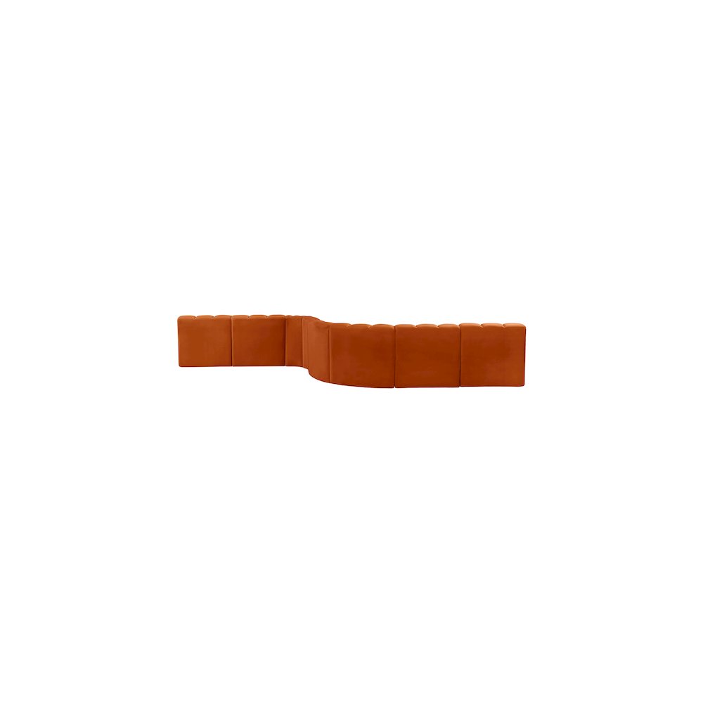 Arc Cognac Velvet Modular Sofa