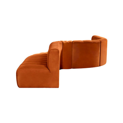 Arc Cognac Velvet Modular Sofa