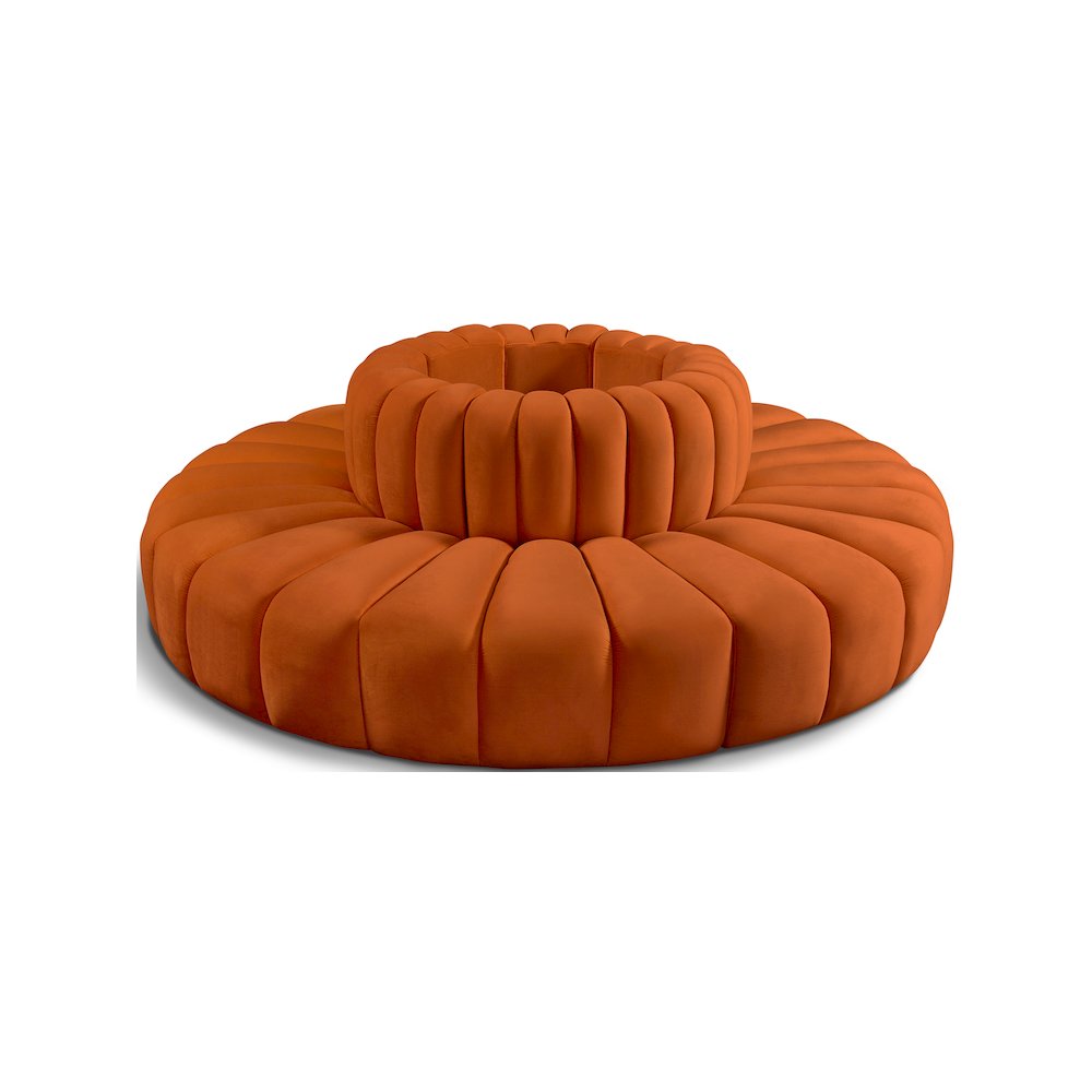 Arc Cognac Velvet Modular Sofa