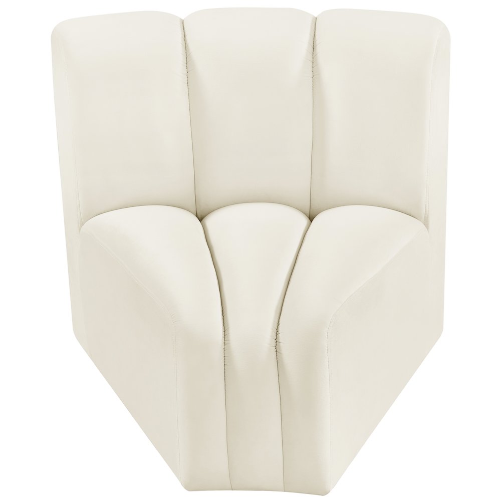 Arc Cream Velvet Curved Corner