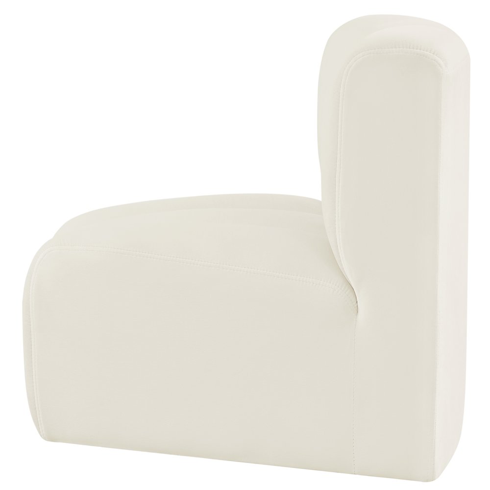 Arc Cream Velvet Curved Corner