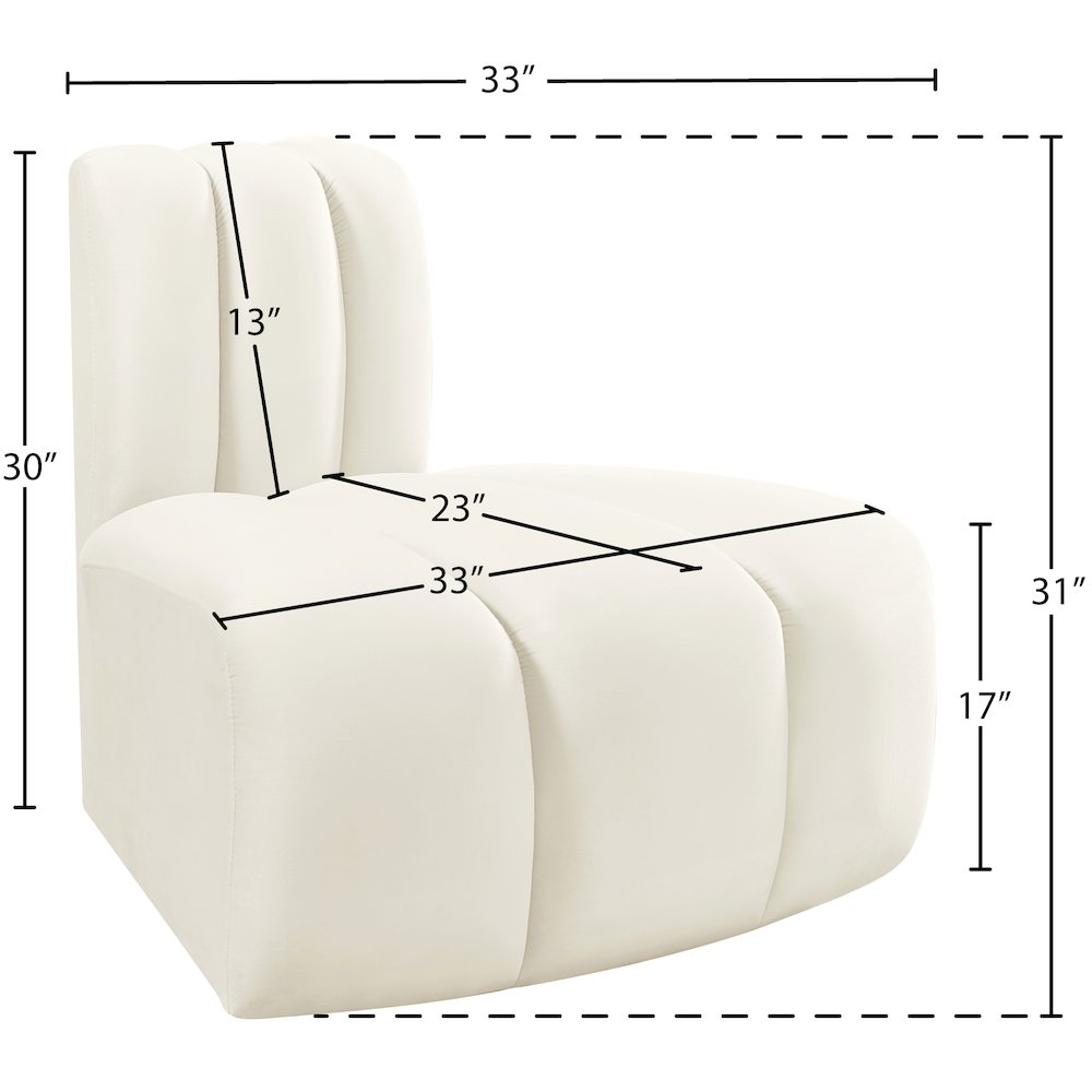 Arc Cream Velvet Reverse Corner