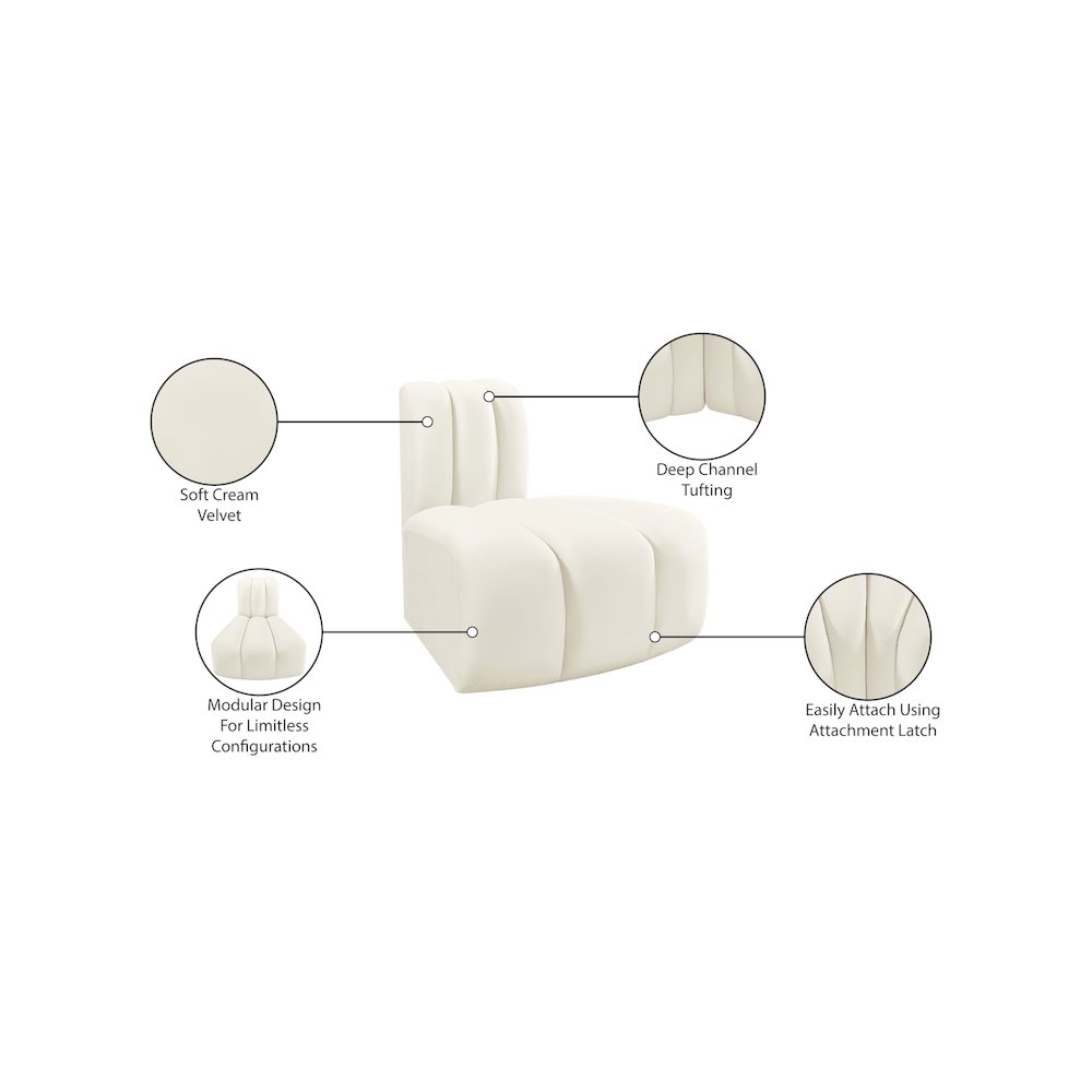 Arc Cream Velvet Reverse Corner