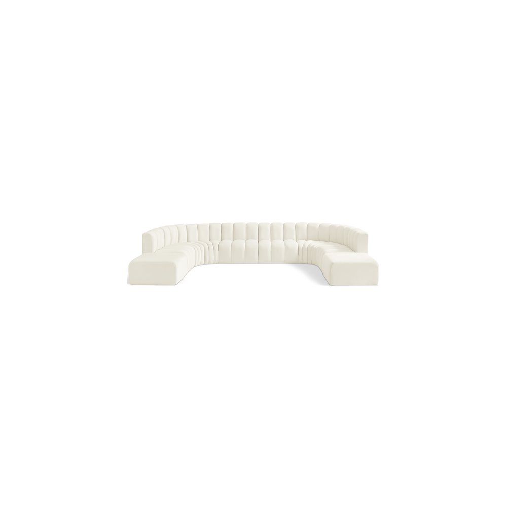 Arc Cream Velvet Modular Sofa