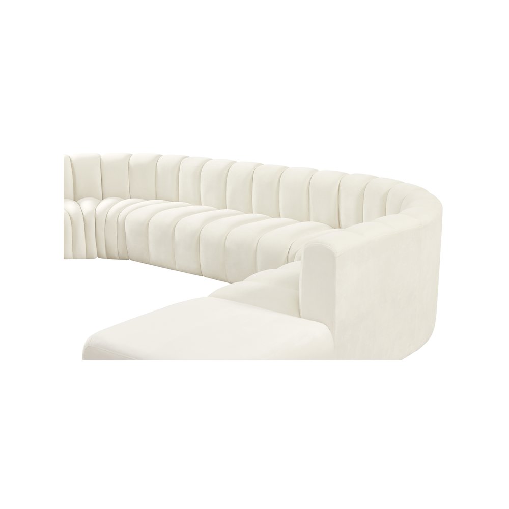 Arc Cream Velvet Modular Sofa