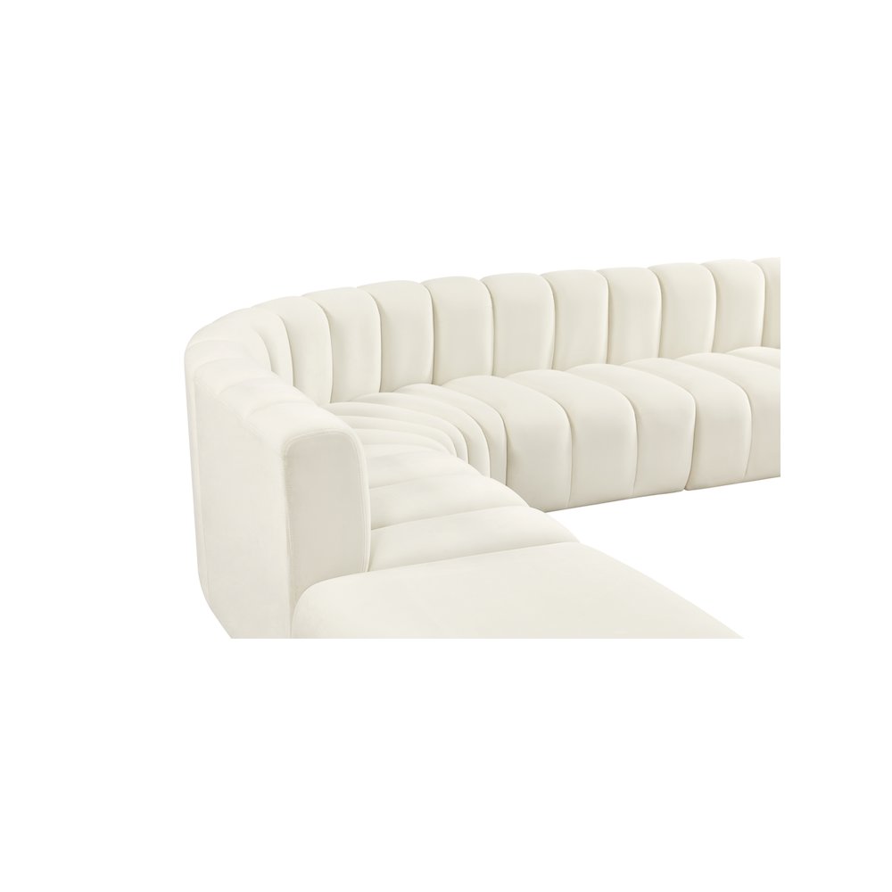 Arc Cream Velvet Modular Sofa