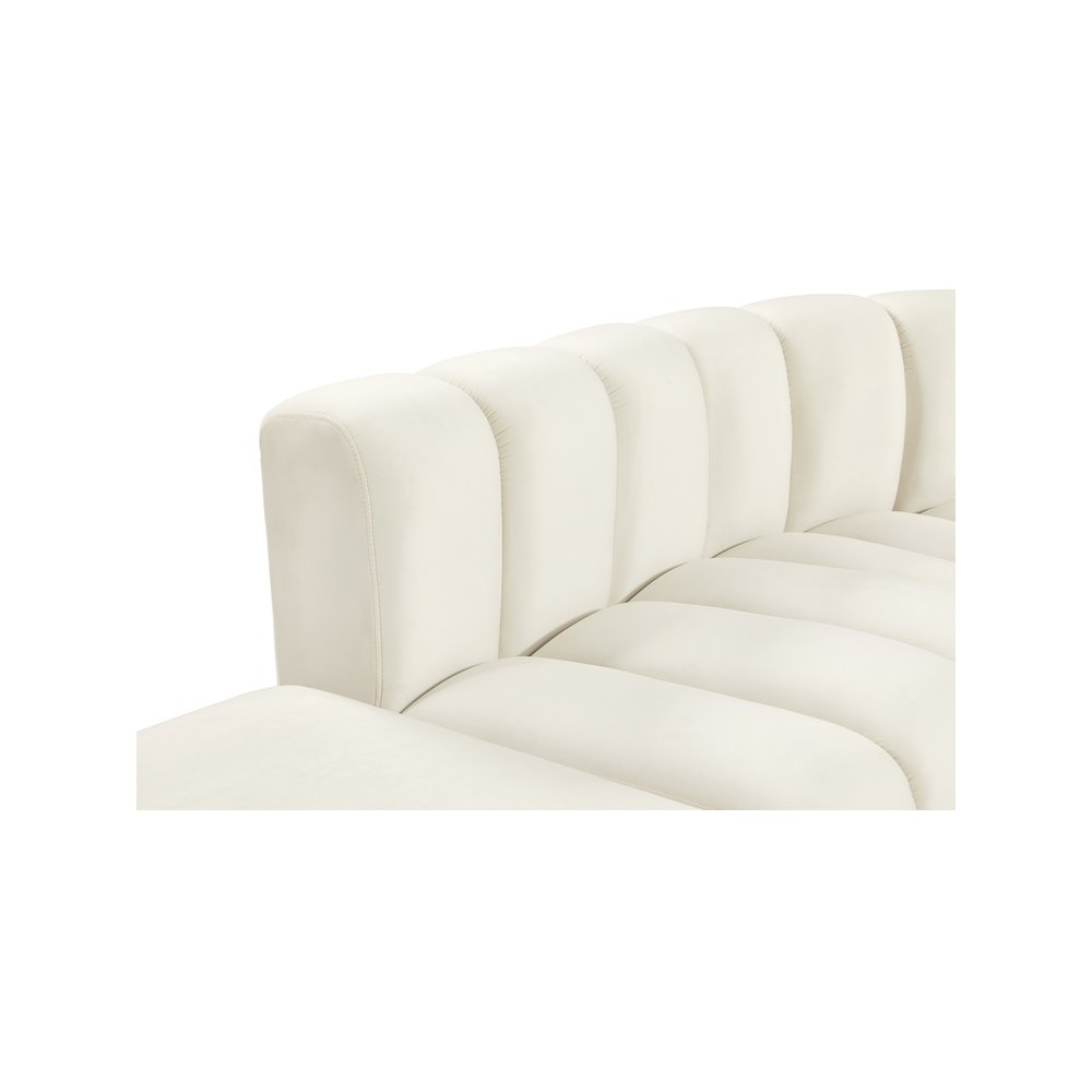 Arc Cream Velvet Modular Sofa