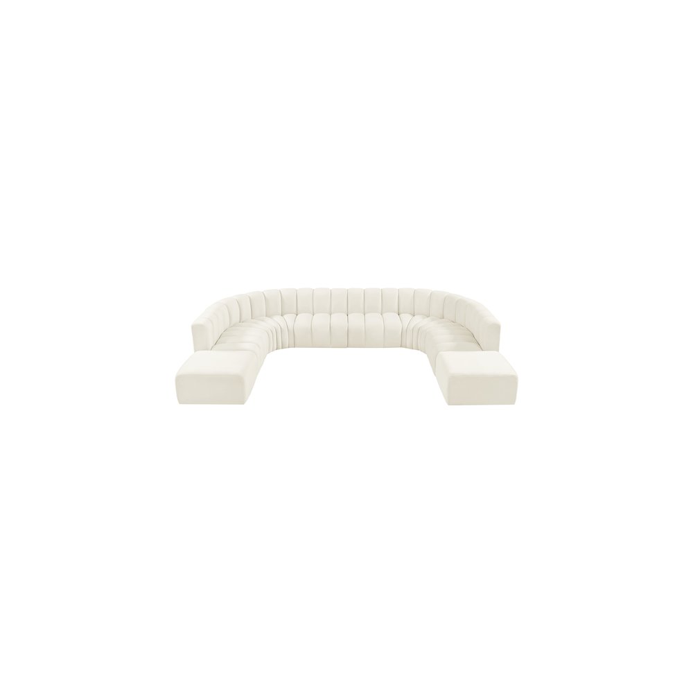 Arc Cream Velvet Modular Sofa