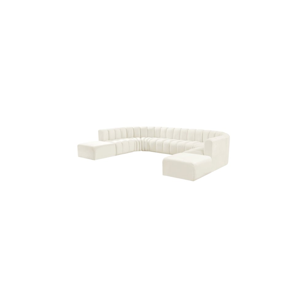 Arc Cream Velvet Modular Sofa
