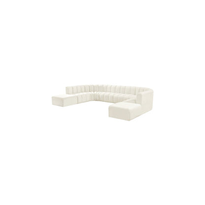 Arc Cream Velvet Modular Sofa