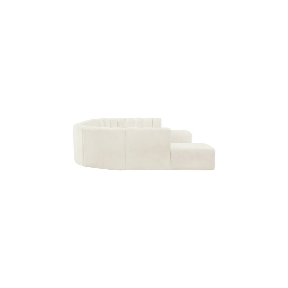 Arc Cream Velvet Modular Sofa