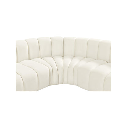 Arc Cream Velvet Modular Sofa