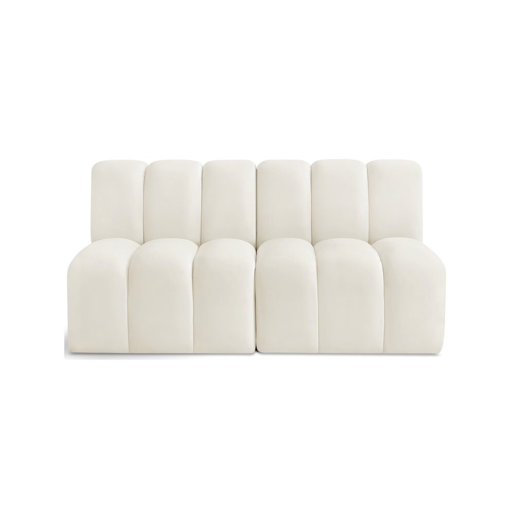 Arc Cream Velvet Modular Sofa