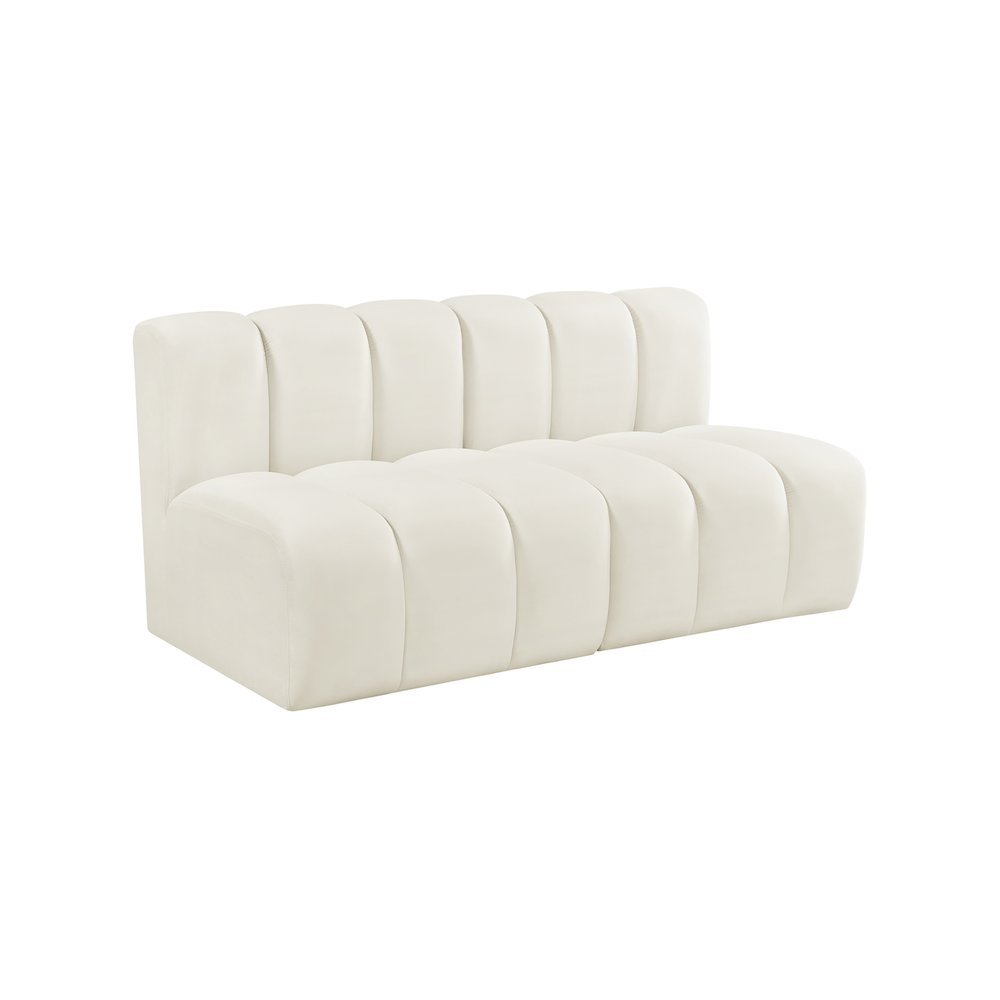 Arc Cream Velvet Modular Sofa